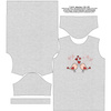 T-SHIRT DZIECIĘCY - ZAKOCHANE PTAKI (HAPPY VALENTINE’S DAY) / melanż jasnoszary - single jersey (104/110)
