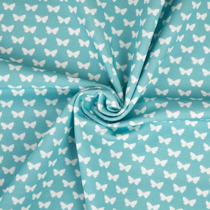 MINI BUTTERFLIES (PURPLE BUTTERFLIES) - Cotton woven fabric