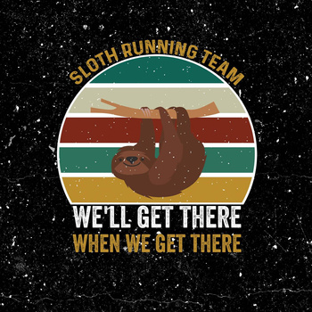 SLOTH RUNNING TEAM / black - panel (75cm x 80cm)