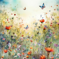 MAGIC MEADOW WZ. 1 - PANEL (60cm x 50cm) Panama 220g