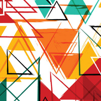 COLORFUL TRIANGLES - Viscose jersey WE210