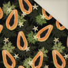 PAPAYA ORANGE & BLACK - Welur tapicerski