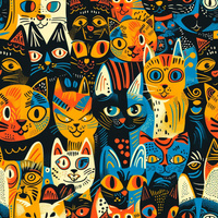 ANIMALS WZ.6 - looped knit fabric