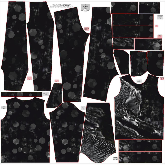 Children's tracksuit (MILAN) - ARCTIC WOLF - sewing set (110/116)