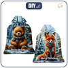 Gift pouches - CHRISTMAS ANIMALS 3 - sewing set - SMALL