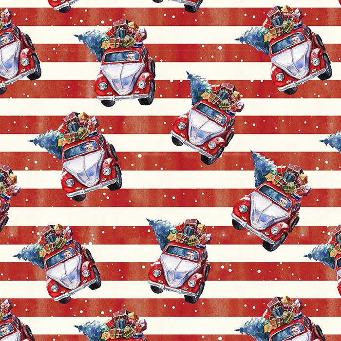 SANTA CLAUS WHEELS - Viscose jersey WE210