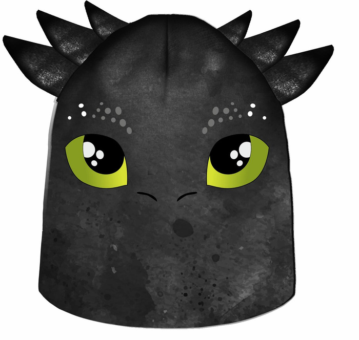 KID'S CAP AND SCARF (DINO) - BLACK DRAGON 44-47