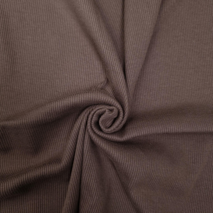  Rib Jersey fabric Unicolour - ESPRESSO (D-246) 