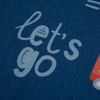 LOKOMOTIVY (LET’S GO) / tmavomodrý (ADVENTURE BEGINS) - organický úplet single jersey s elastanem