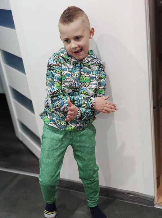 KINDER HOODIE (ALEX) - JEEP / TERRAZZO - Sommersweat (146/152)