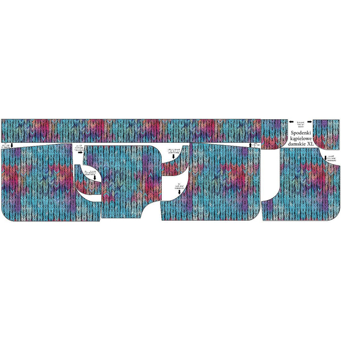 Damen Badeshorts - ZOPF / regenbogen S