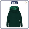 SNOOD SWEATSHIRT (FURIA) - MELANGE BOTTLE GREEN / GREEN LACE - sewing set - XXXL