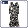 WRAP FLOUNCED DRESS (ABELLA) - JUNGLE GLAMOUR - sewing set S