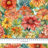 FLOWERS PAPAYA ORANGE WZ. 10 - schnelltrocknende Webware
