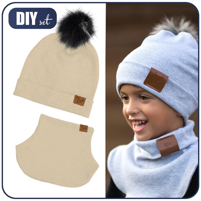 STRAW BEIGE - Cap and loop creative sewing set