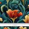 AUTUMN FLOWERS WZ.14- Slub Weave