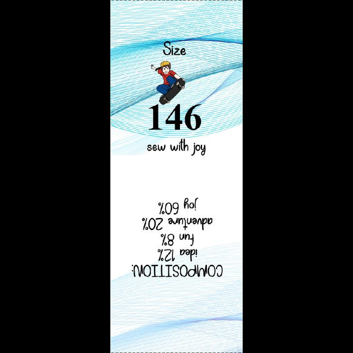 Wszywka chłopięca "SKATER" EN - Komplet 9 szt / Rozmiar do wyboru