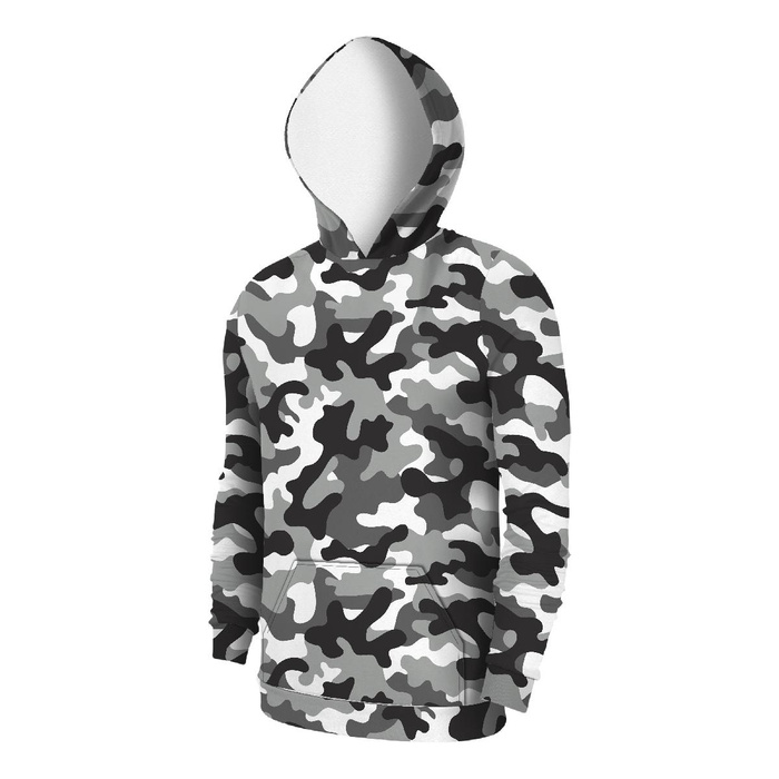 HERREN HOODIE (COLORADO) - CAMOUFLAGE GRAU - Nähset XL