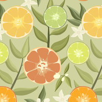 CITRUS no. 2 / green - Cotton woven fabric