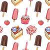SWEETS pat. 2 - Cotton woven fabric