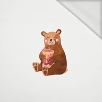 BEAR WITH HONEY (BEARS AND BUTTERFLIES) - panel looped knit