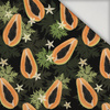 PAPAYA ORANGE & BLACK - lycra 300g