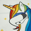 DABBING UNICORN - panel Waterproof woven fabric