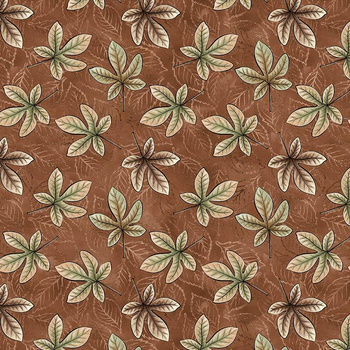 CHESTNUT LEAVES (AUTUMN IN THE FOREST) - Waterproof woven fabric