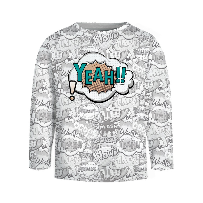 Longsleeve - COMIC BOOK / yeah (colorful) - single jersey (110/116)