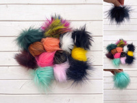 Eco fur pompom 6 cm - choice of colour