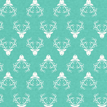 RENTIERKOPFE / patina - Baumwoll Webware