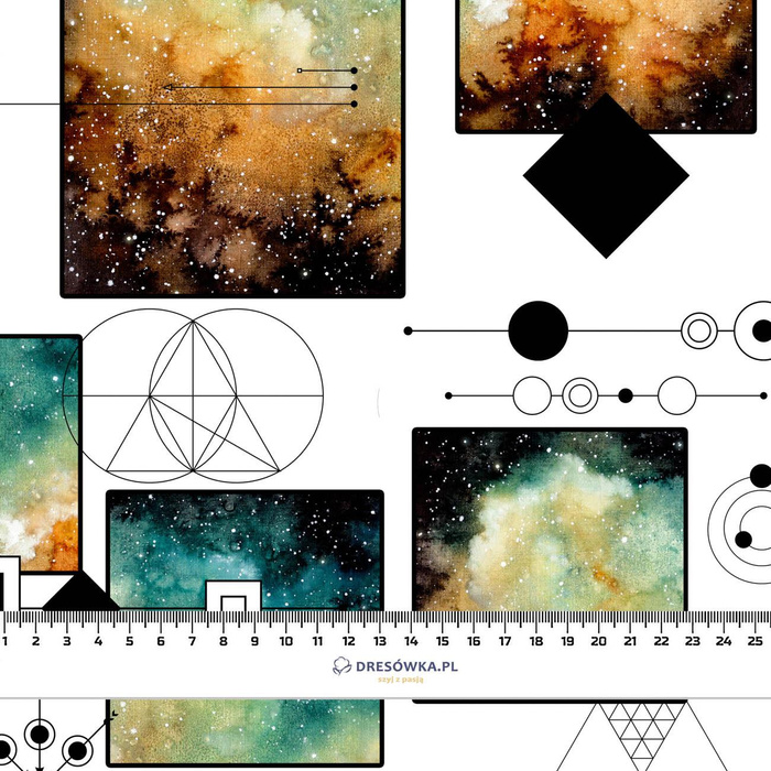 SQUARES / galactic journey - single jersey 