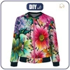 DÁMSKA BOMBER BUNDA (KAMA) - BAREVNÉ KVĚTY VZ. 1 XXL
