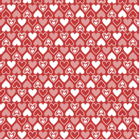 VALENTINE'S HEARTS pat. 2 / red (VALENTINE'S MIX)