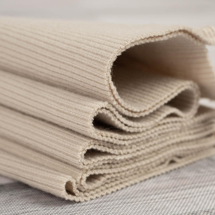 Strickware gerippt - HELL BEIGE (D-55)