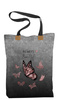 SHOPPER KABELKA - ALWAYS BEAUTIFUL (BROKÁTOVÍ MOTÝLI) / ACID WASH šedý - voděodolná tkanina - Sada šití