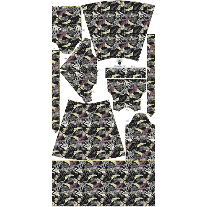 UMSCHLAG KLEID MIT RÜSCHEN (ABELLA) - JUNGLE GLAMOUR - Nähset XL