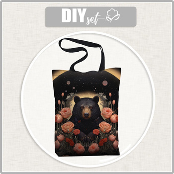 SHOPPER BAG - GOTHIC BEAR - Waterproof woven fabric - sewing set