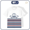 KID’S T-SHIRT -  ANCHOR / stripes (marine) - single jersey (128/134)