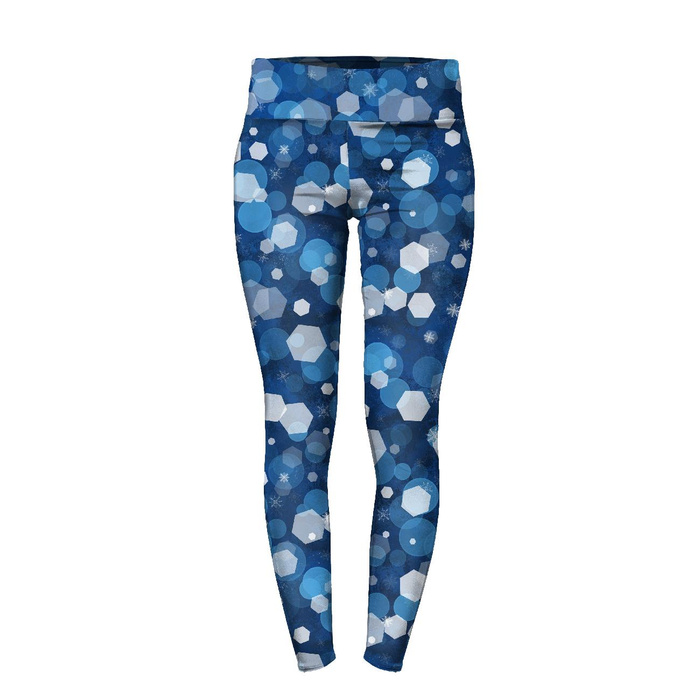 THERMO LEGGINSY DAMSKIE (GRETA) - ZIMOWE HEKSAGONY (WINTER IS COMING) - zestaw do uszycia XL
