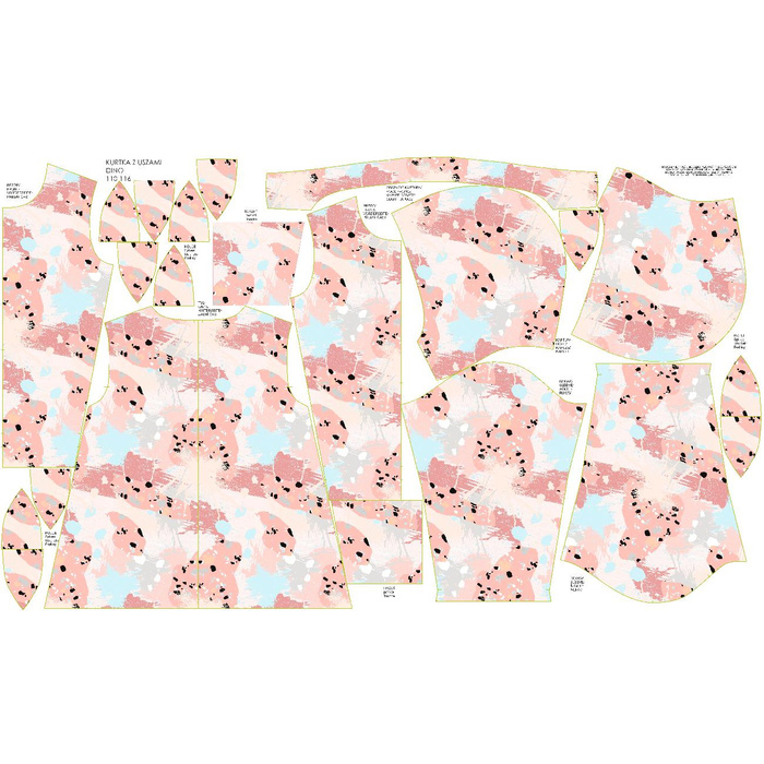 DĚTSKÁ BUNDA DINO (ZOE) - SPLASH VZ. 3 - Sada šití (146-152)