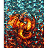 STAINED GLASS WZ.5 - panel (60cm x 50cm) Wasserabweisende Webware