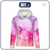 CLASSIC WOMEN’S HOODIE (POLA) - WATERCOLOR GALAXY PAT. 5 - looped knit fabric - M