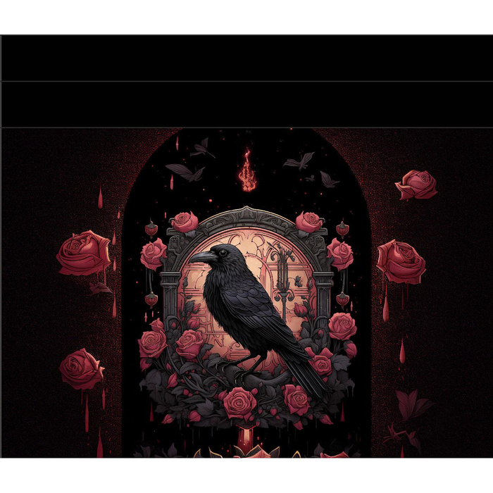 SHOPPERKA - GOTHIC RAVEN - tkanina wodoodporna - zestaw do uszycia