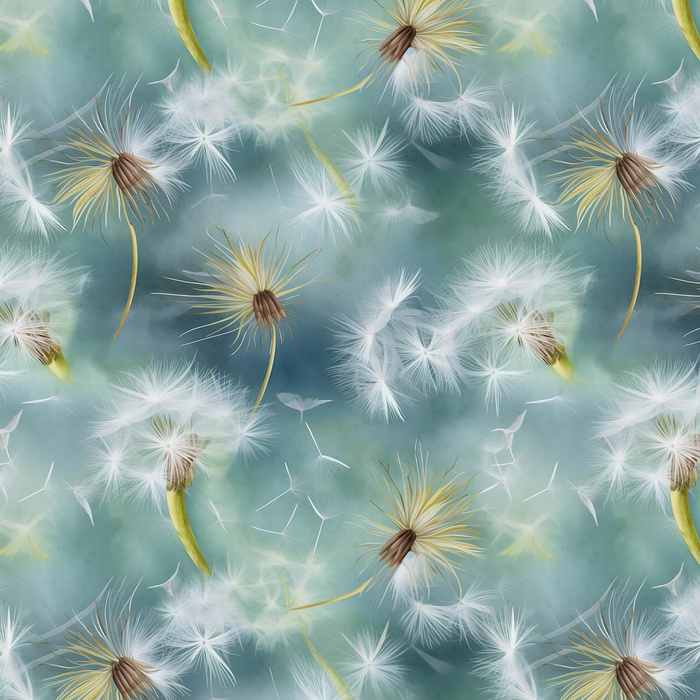 WATERCOLOR DANDELION M. 2 - leichte Maschenware angeraut