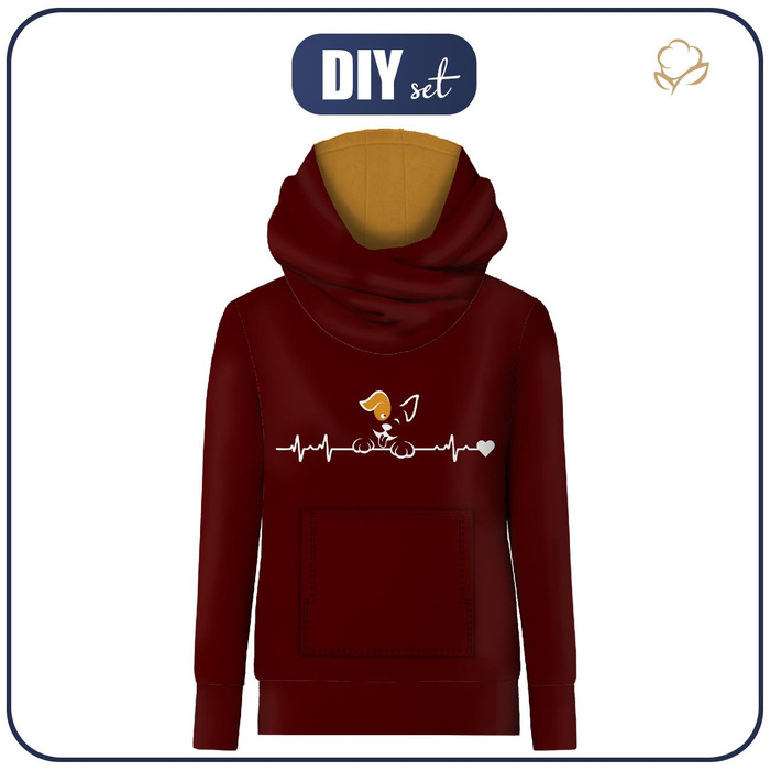 Unisex mikina s kapucí (HYDRA) - PUPPY PULSE - Sada šití 110/116