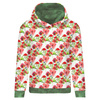 CLASSIC WOMEN’S HOODIE (POLA) - POPPIES PAT. 2 (IN THE MEADOW) - looped knit fabric - XXL