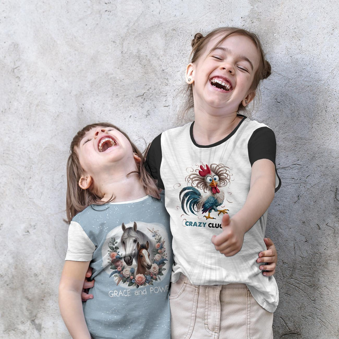 CUTE ANIMALS wz.7 - panel (60cm x 50cm) brushed knitwear with elastane ITY