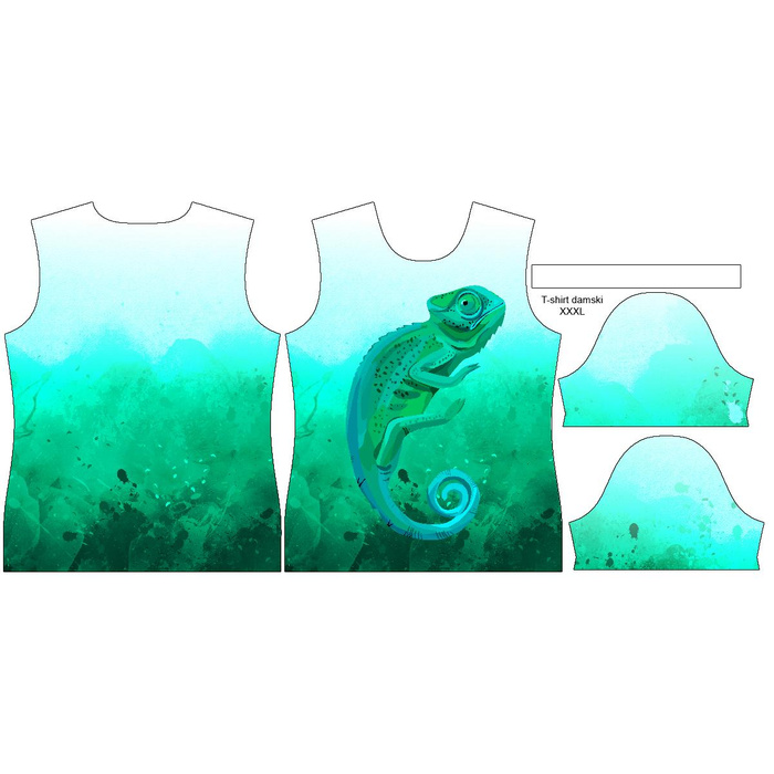 DAMEN T-SHIRT - CHAMÄLEON - Single Jersey XXL