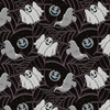 SPOOKY GHOSTS / BLACK (SCARY HALLOWEEN) - leichte Maschenware angeraut